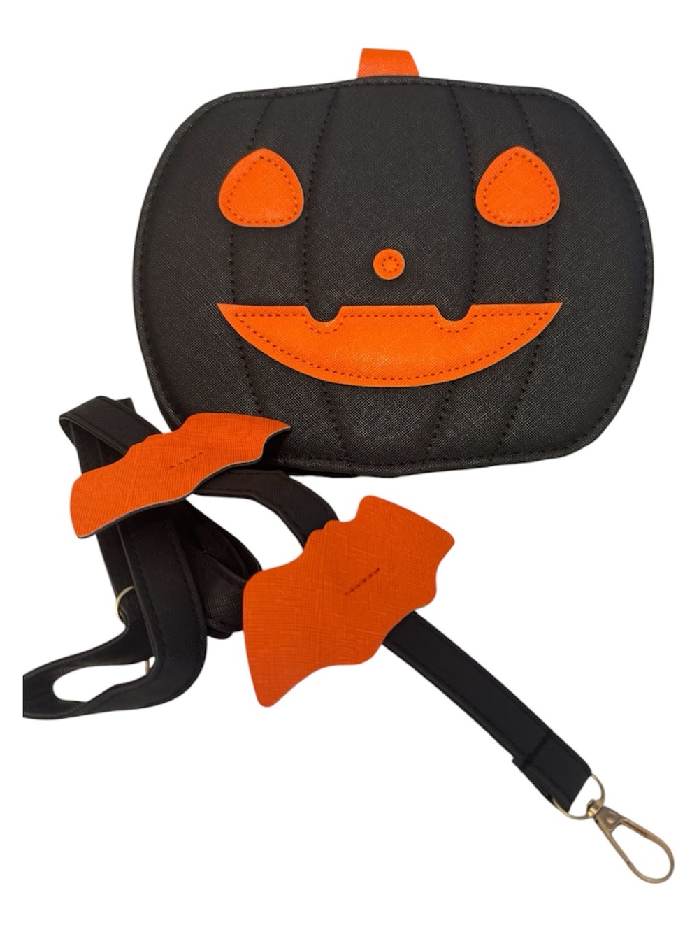 NWOT Halloween Black and Orange Jack-O'-Lantern Bag / Crossbody